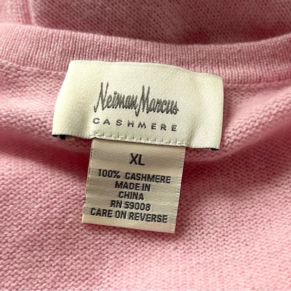 Neiman Marcus Pink 100% Cashmere Tank Top Luxury Layering Essential Size XL - Picture 4 of 4